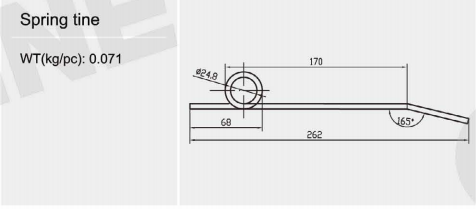 Combine Harvester Cultivator Baler Grass Mower Pick-up Spring Tine Harrow for J D farm machine(图11)