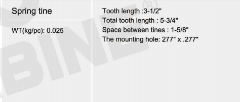 H86248 Agricultural Machinery Plastic Spring Tine Nylon with Two Legs Black Color(图3)