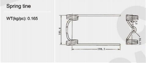 Combine Harvester Cultivator Baler Grass Mower Pick-up Spring Tine Harrow for J D farm machine(图15)