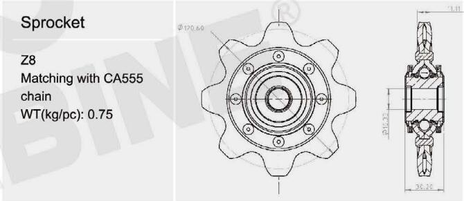 (H159615)Forged Combine harvester Chain Driven sprocket(图3)